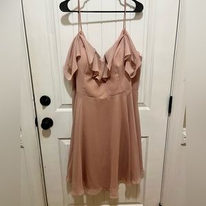 Blush Chiffon Bridesmaid Dress